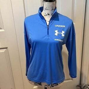 Under Armour blue long sleeve half zip top Youth Medium​
